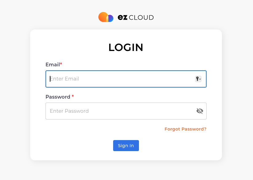 EZ Cloud Login